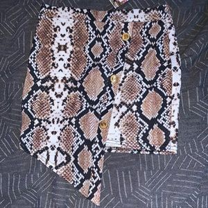 Snake print skirt